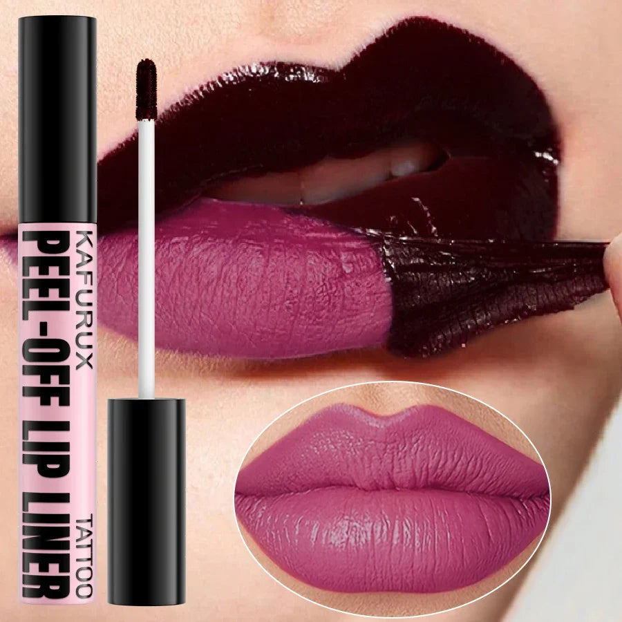 7 Colors Peel Off Lip Stain Reveal Long Lasting Waterproof Pink Lip Tint Transfer Proof Non-stick Cup Natural Makeup Lip Gloss